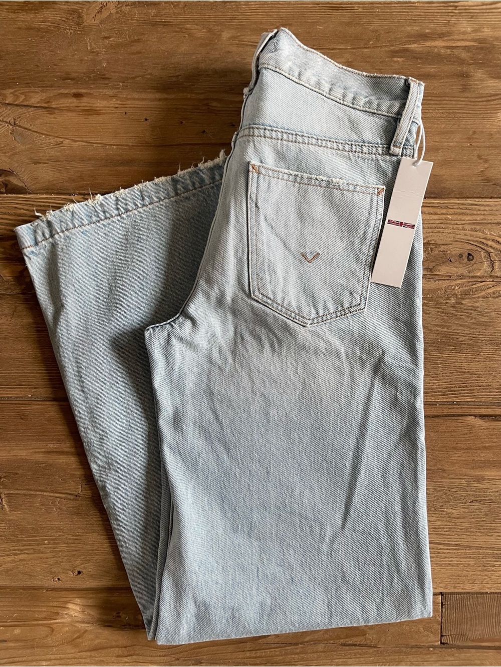 NWT Hudson Rylee Vintage Day Wide Leg Jeans Size 27 Raw Hem - Picture 7 of 7